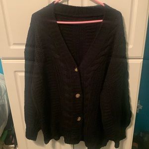 Black oversized cardigan